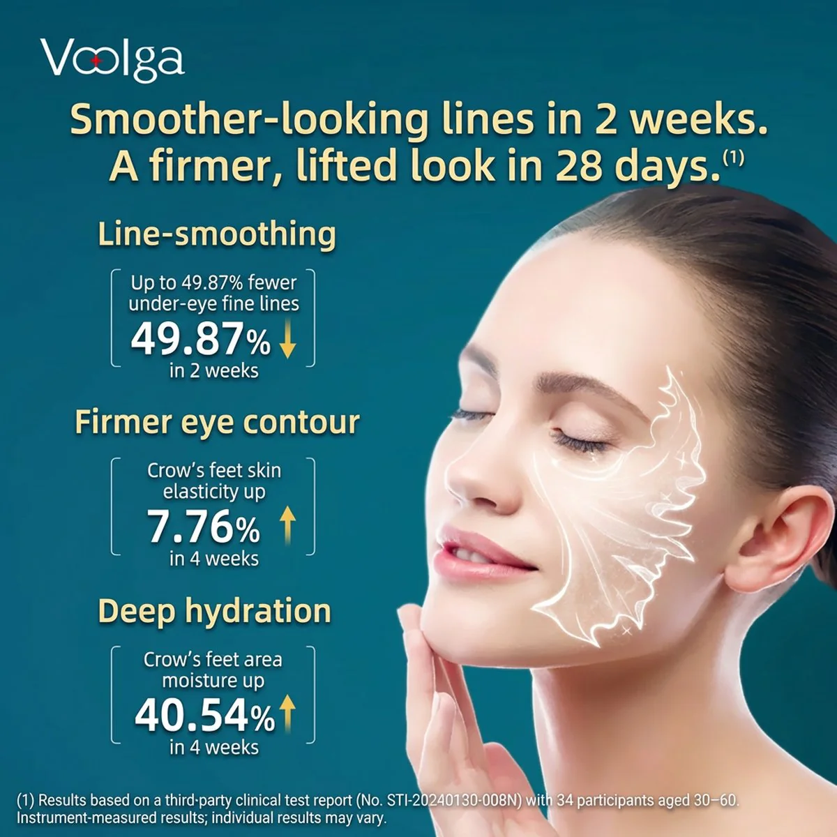 Volga Instant Wrinkle Smoothing Crystal Eye Mask - 8ml - Image 4