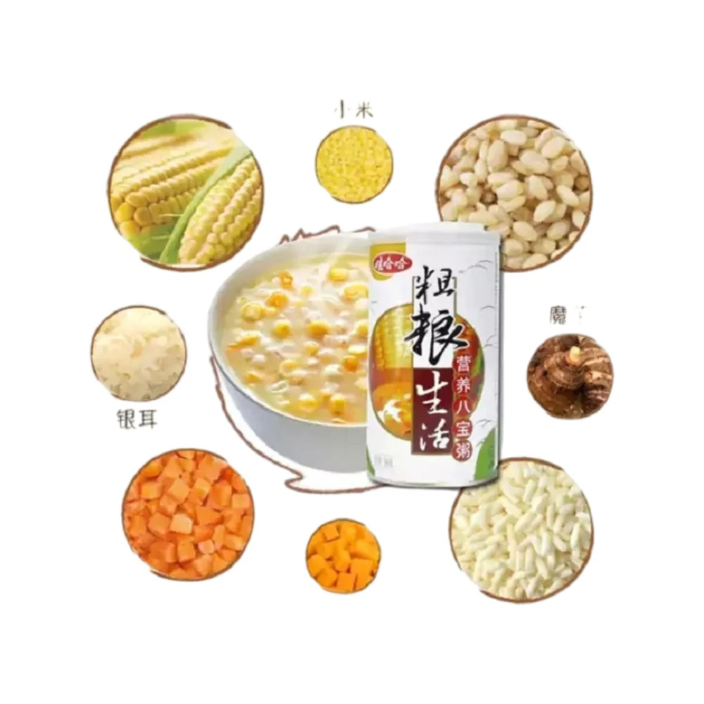 Wahaha Grain Life Eight‑Treasure Congee 360g - Sweet Multigrain Porridge - Image 2