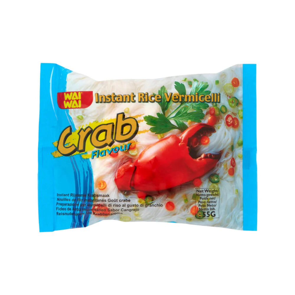 Wai Wai Instant Rice Vermicelli – Crab Flavour 55g