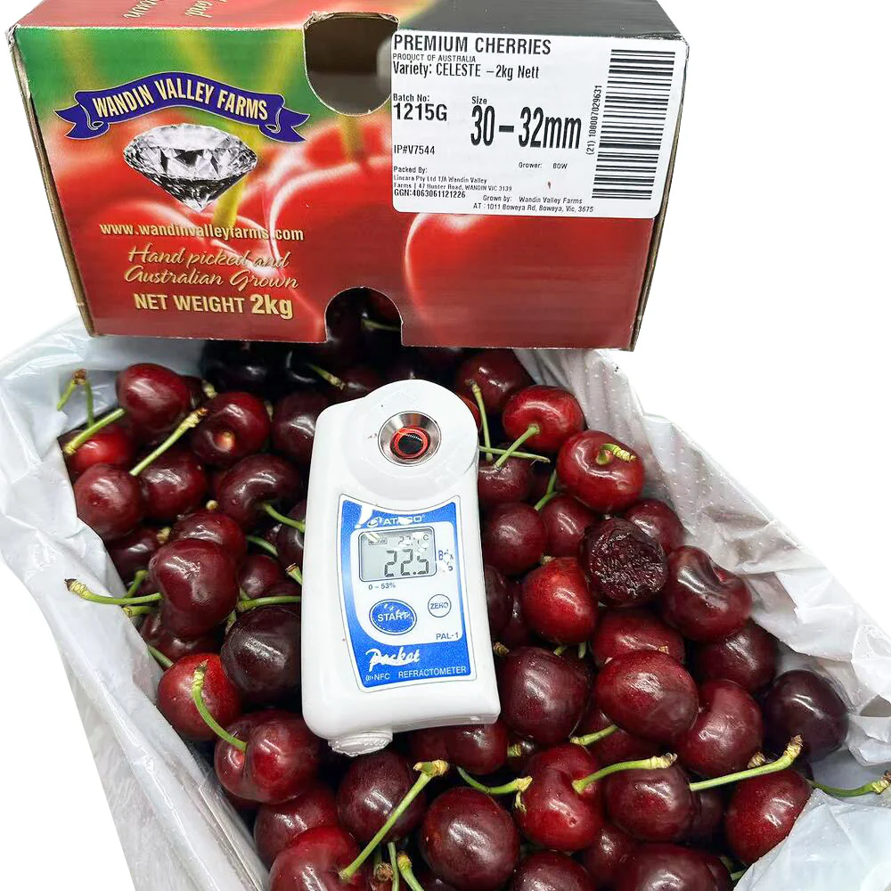 Wandin Valley Farms Celeste Cherries Gift Box 30–32mm – 2kg - Image 2