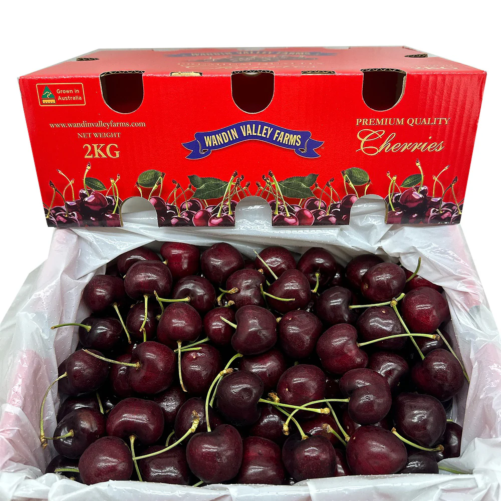 Wandin Valley Farms Lapin Cherries 32–34mm Gift Box 2kg