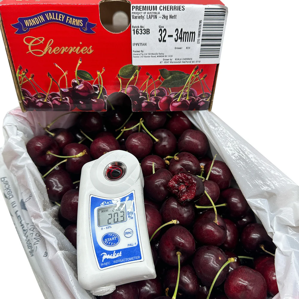 Wandin Valley Farms Lapin Cherries 32–34mm Gift Box 2kg - Image 2