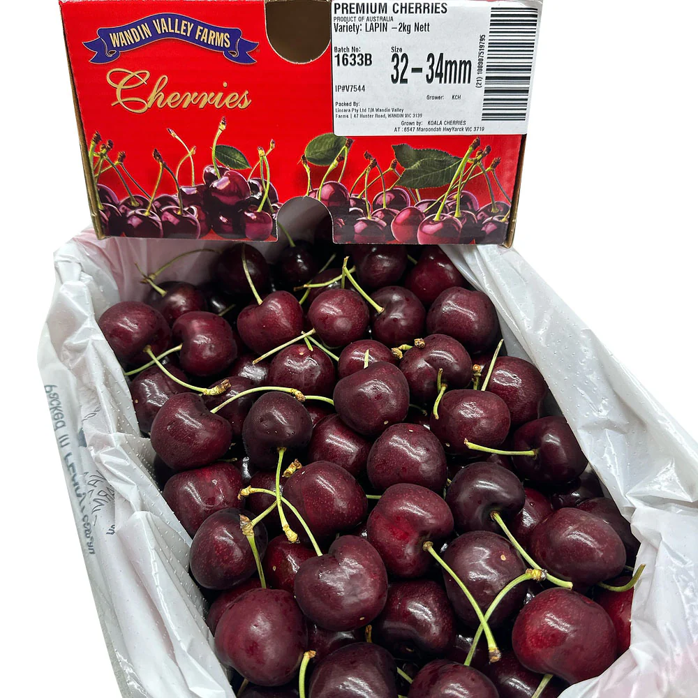 Wandin Valley Farms Lapin Cherries 32–34mm Gift Box 2kg - Image 5