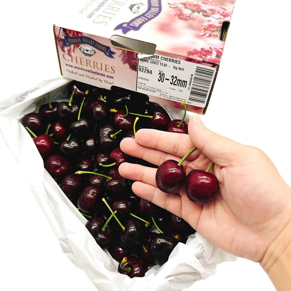 Wandin Valley Farms Premium Cherries Gift Box 30-32mm - 1kg - Image 3