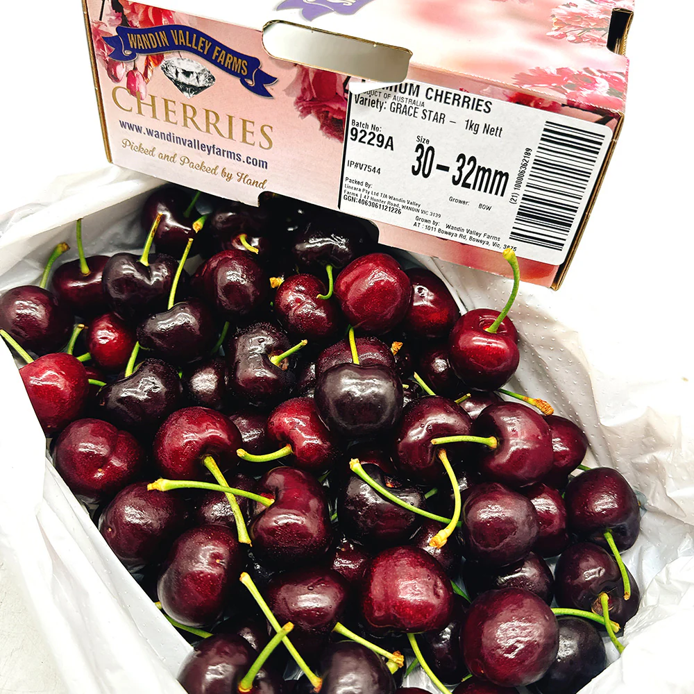 Wandin Valley Farms Premium Cherries Gift Box 30-32mm - 1kg - Image 4