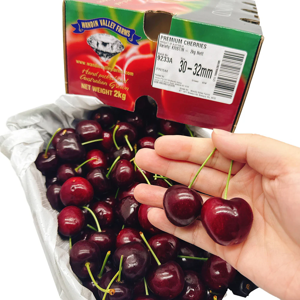 Wandin Valley Farms Premium Cherries Gift Box 30-32mm - 2kg - Image 3