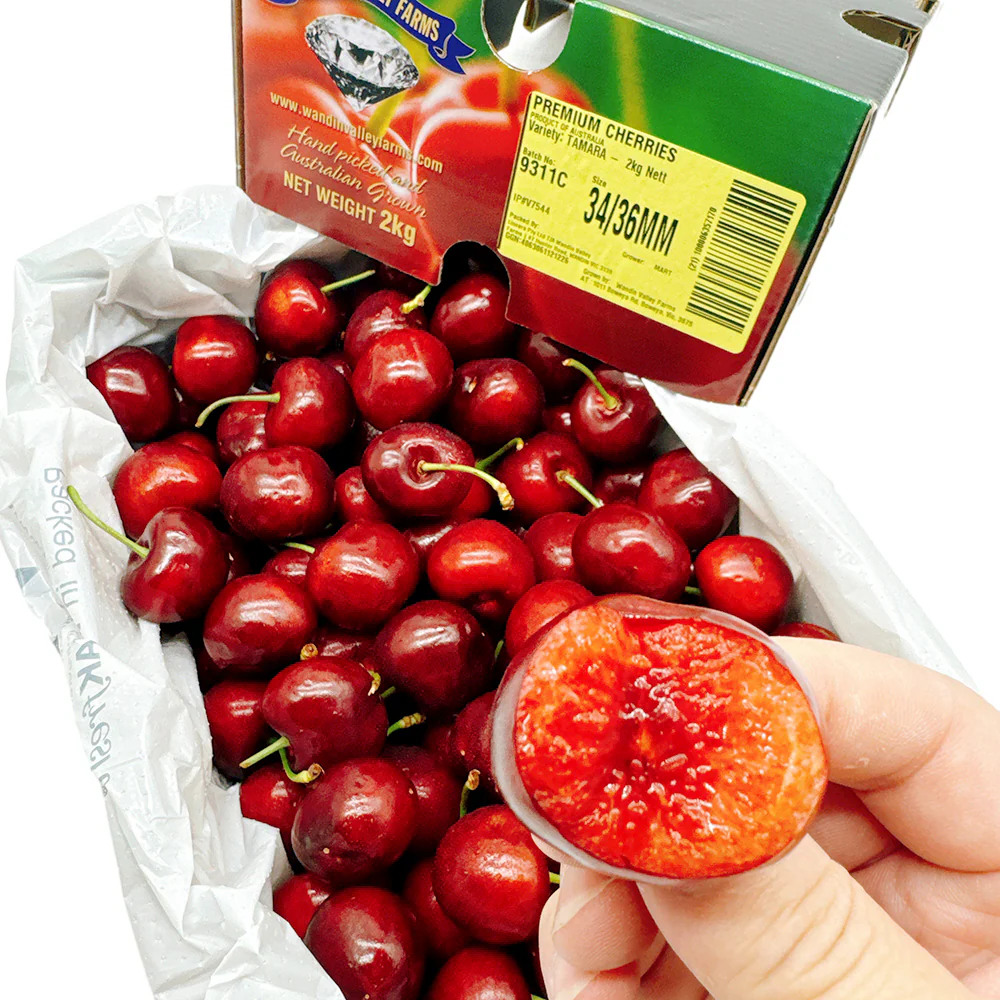 Wandin Valley Farms Premium Export Cherries Gift Box 34-36mm - 2kg - Image 2