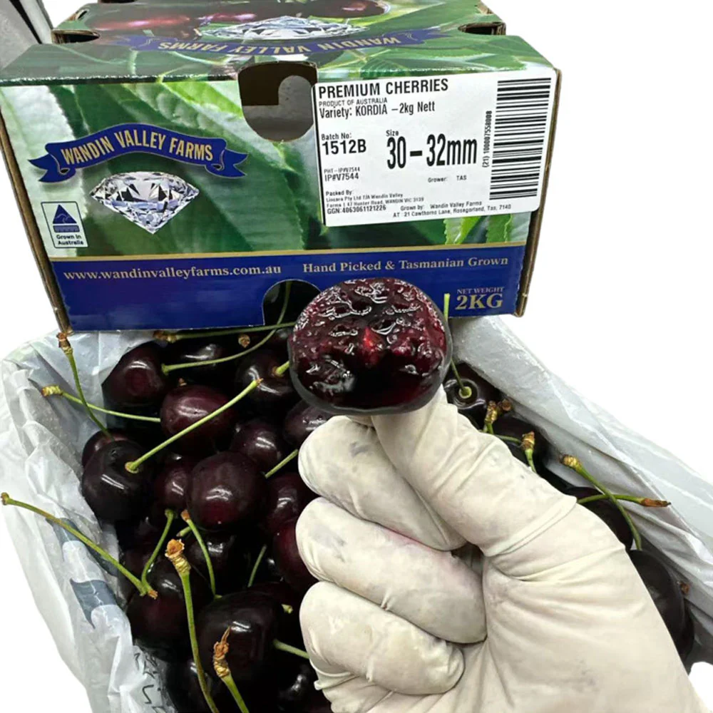 Wandin Valley Farms Tasmanian Kordia Cherries 30–32mm Gift Box 2kg - Image 4