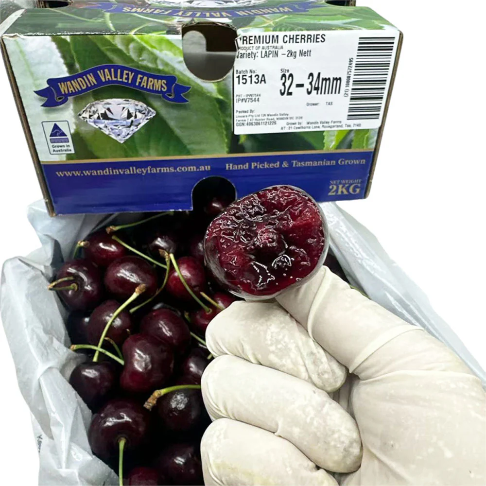 Wandin Valley Farms Tasmanian Lapin Cherries Gift Box 2kg – 32–34mm - Image 4