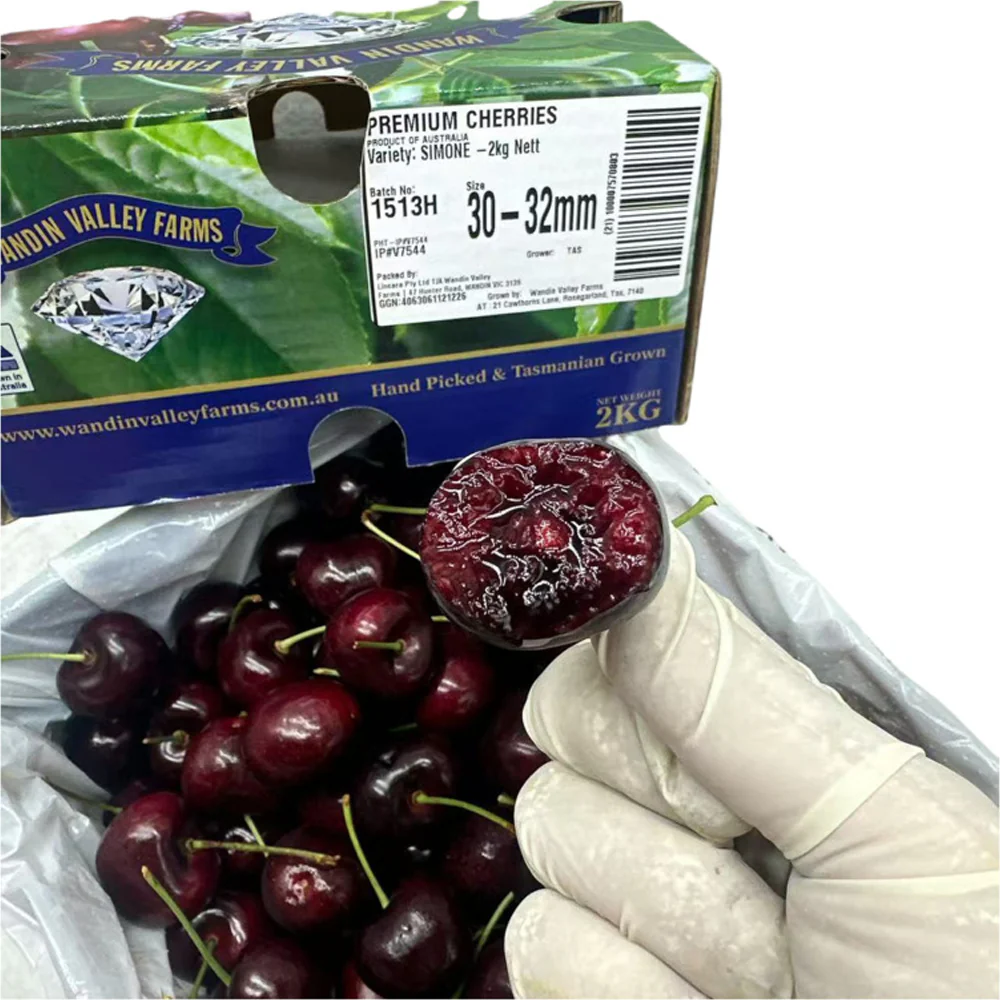 Wandin Valley Farms Tasmanian Simone Cherries Gift Box 2kg – 30–32mm - Image 5