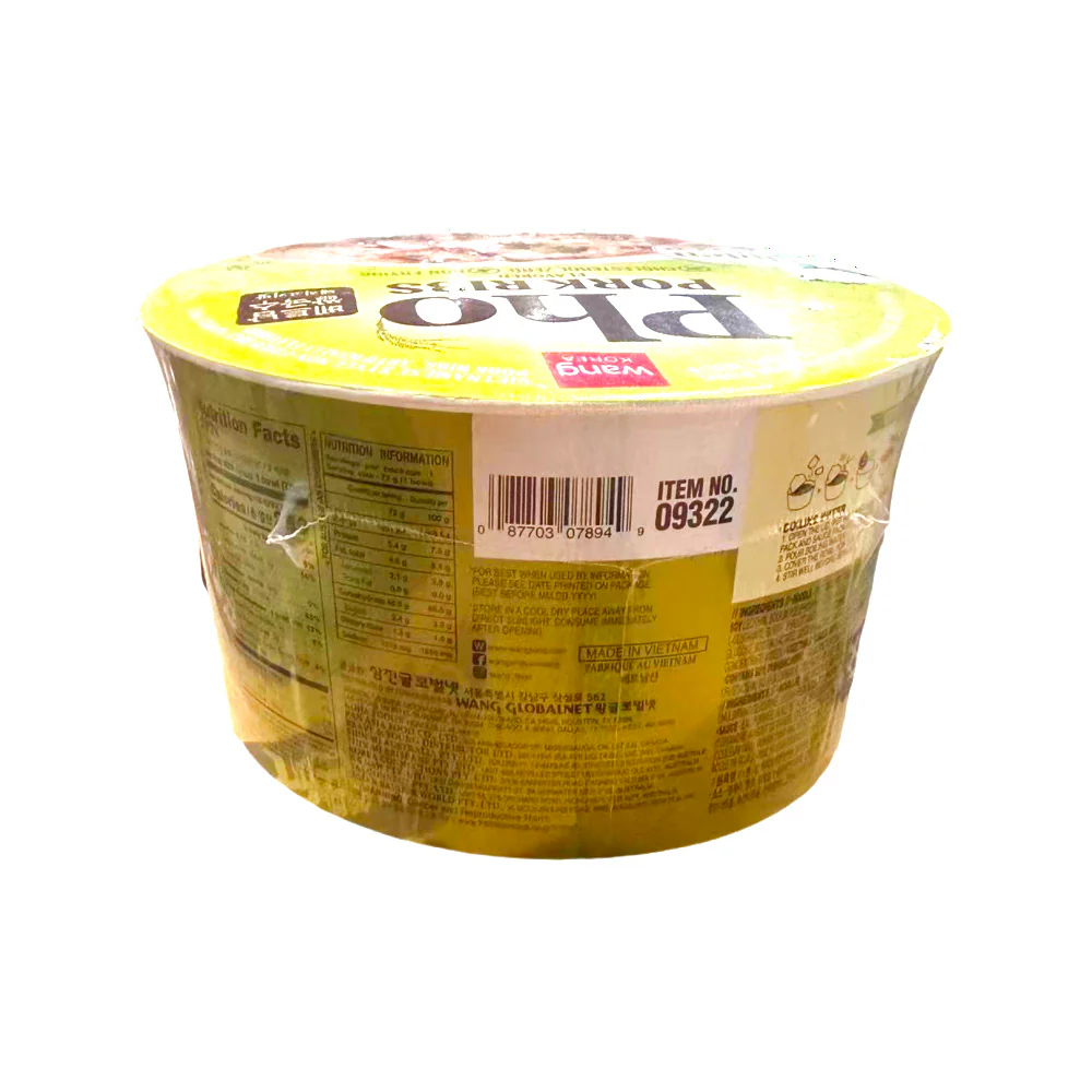 Wang Pho Pork Ribs Vietnamese-Style Rice Noodle Bowl 72g - Image 2
