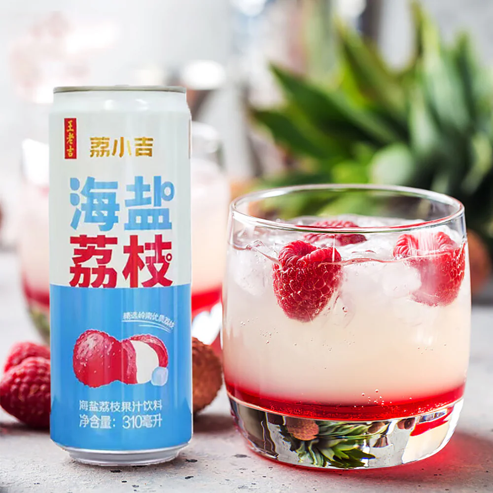 Wanglaoji Lychee Sea Salt Juice Drink - 310ml - Image 2