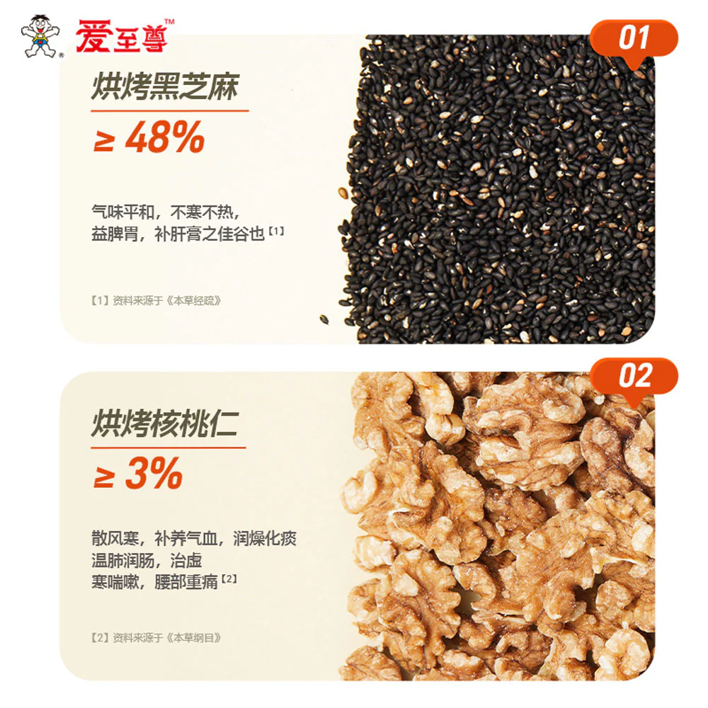 Want Want Ai Zhi Zun Black Sesame & Walnut Soft Cakes 135g - Image 3