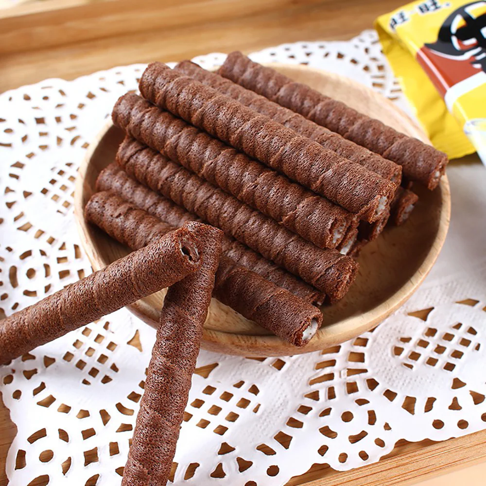 Want Want Black and White Chocolate Flavor Wafer Rolls - 56g - Image 2