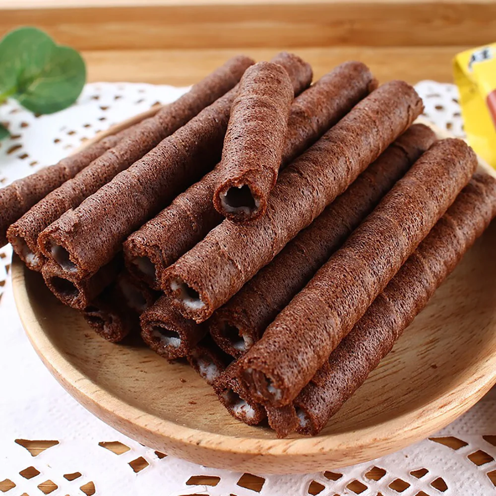 Want Want Black and White Chocolate Flavor Wafer Rolls - 56g - Image 3