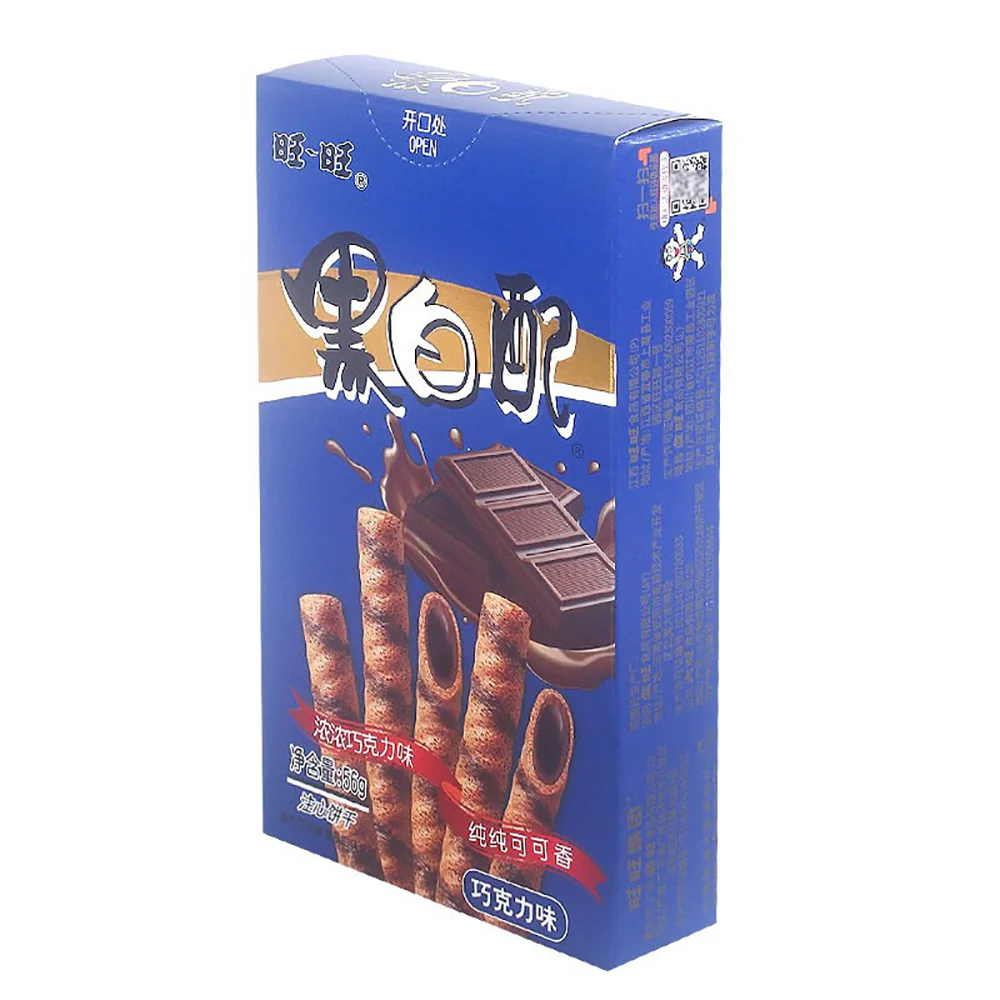 Want Want Black and White Chocolate Flavor Wafer Rolls - 56g - Image 5