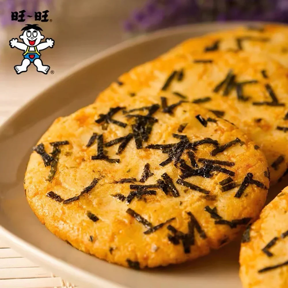 Want Want Thick Baked Seaweed Rice Crackers - 160g - Image 2
