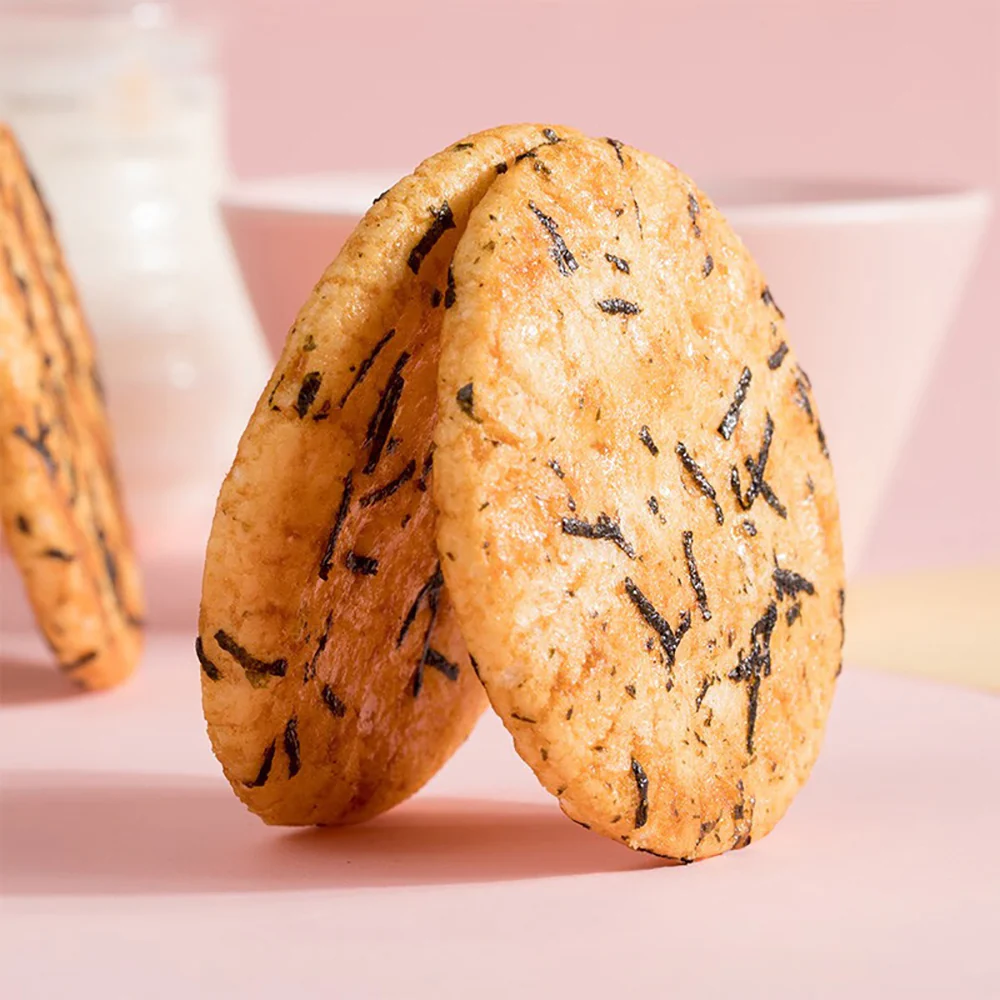 Want Want Thick Baked Seaweed Rice Crackers - 160g - Image 4