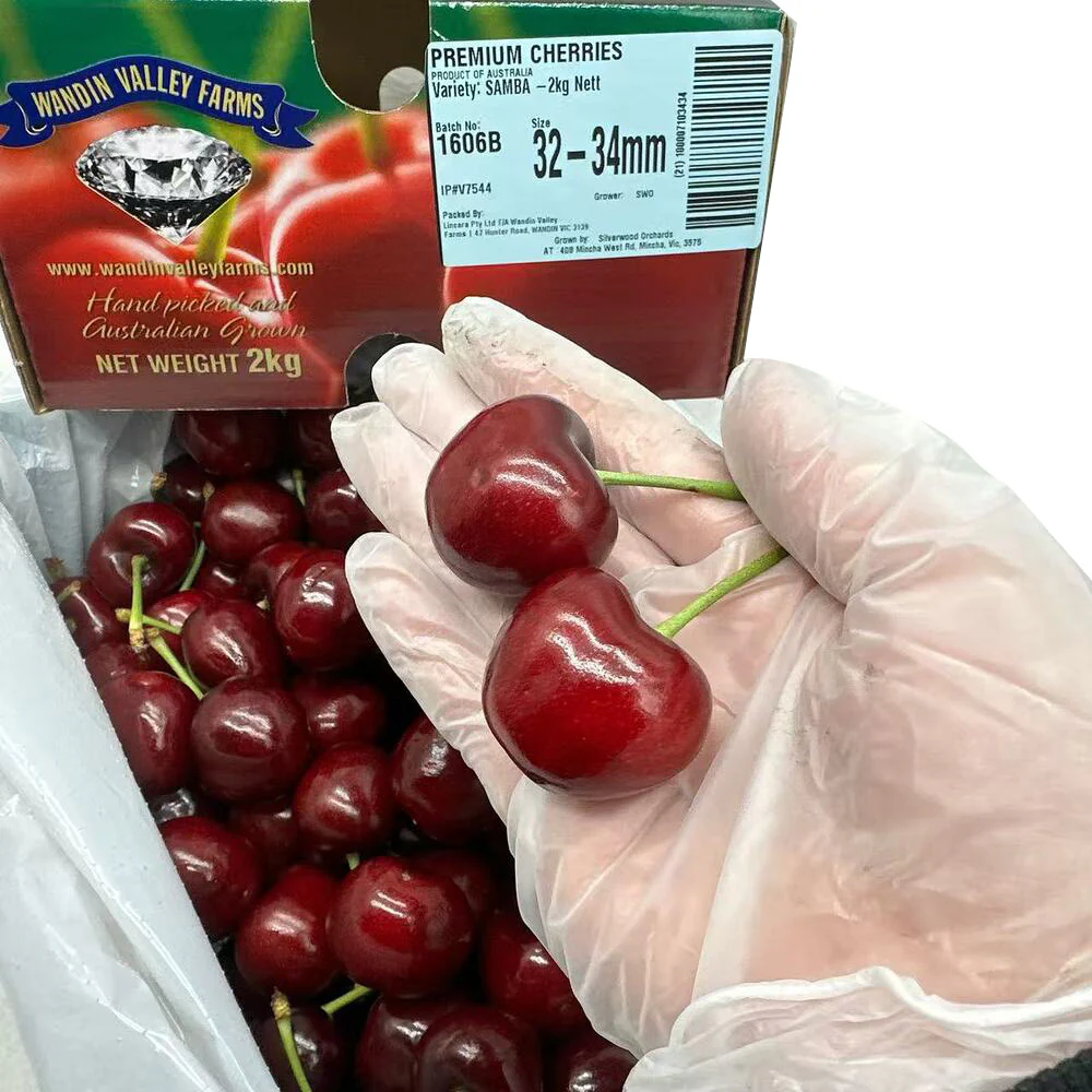 Warren Valley Farms Diamond Samba Cherries 32–34mm Gift Box 2kg - Image 3