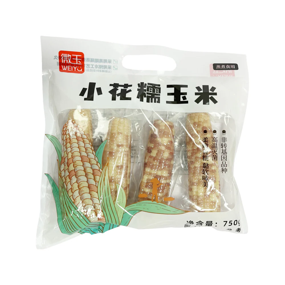 Weiyu Small Flower Waxy Corn 750g - Chinese Glutinous Corn on the Cob, Limited Import