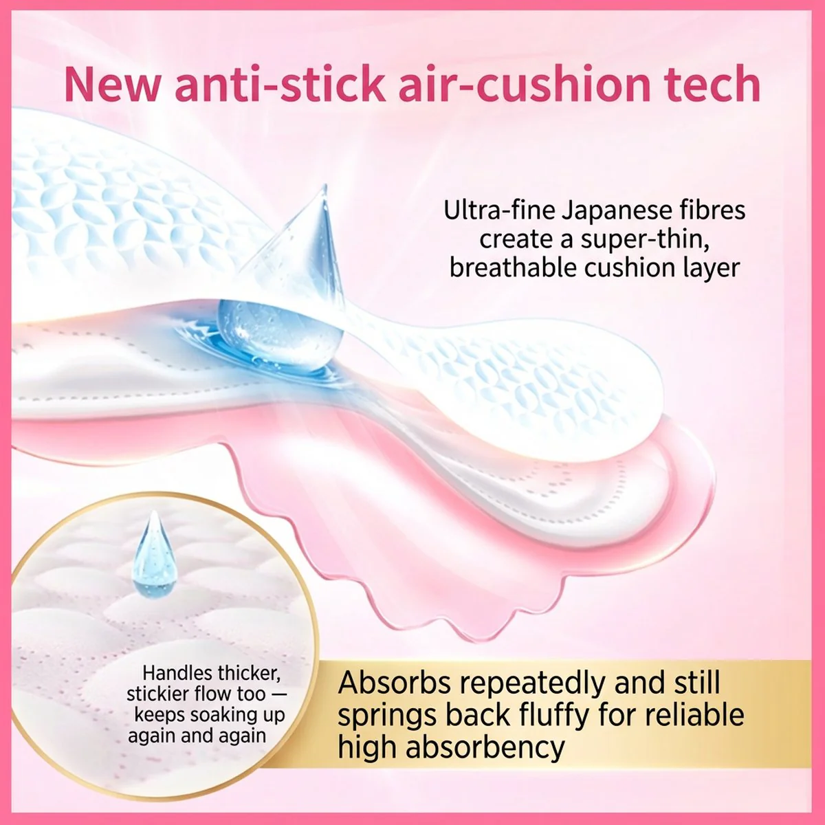 Whisper Air Cotton Day Pads 240mm – 12 Pads - Image 4