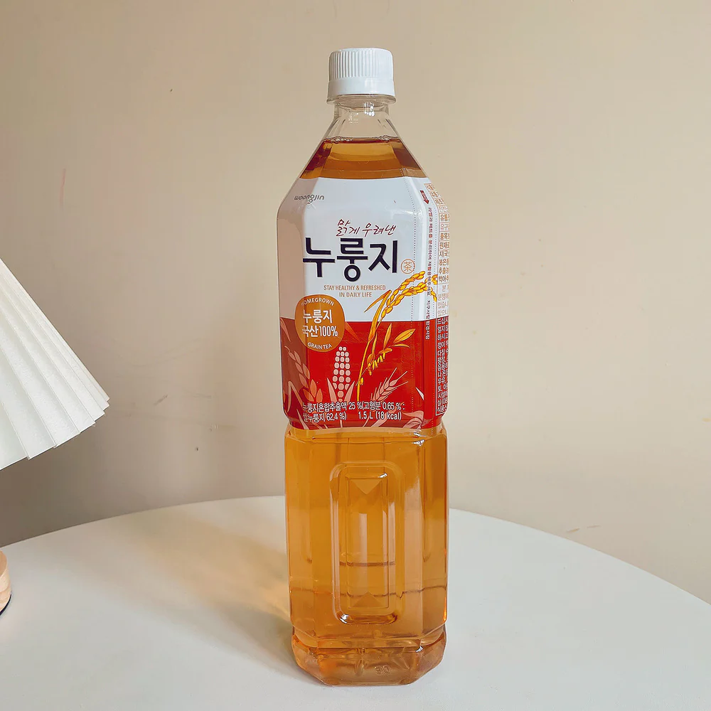 Woongjin Nurungji Roasted Rice Tea 1.5L - Korean Scorched Rice Tea - Image 2