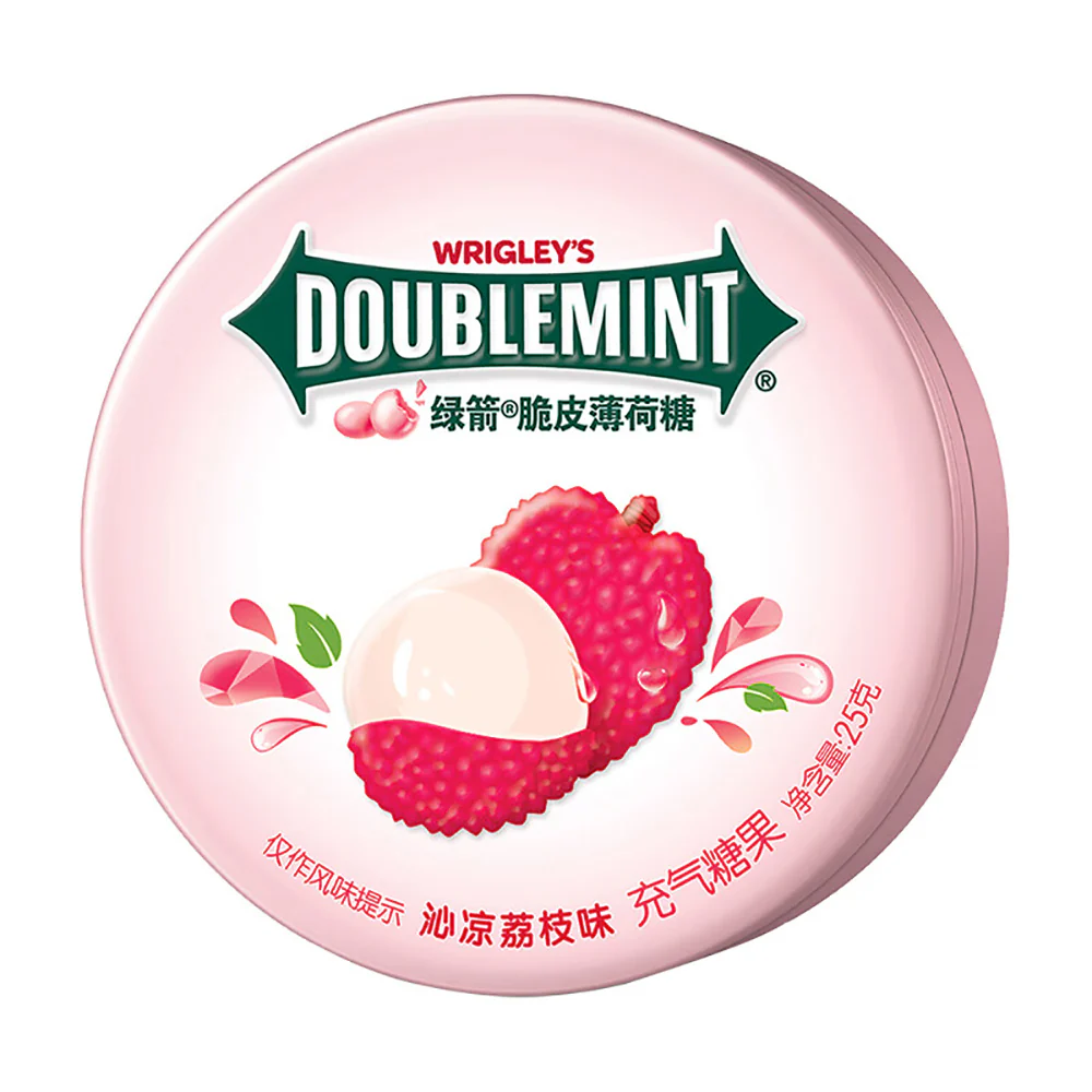 Wrigley's Doublemint Crispy Mint Candy Lychee Flavor - 25g