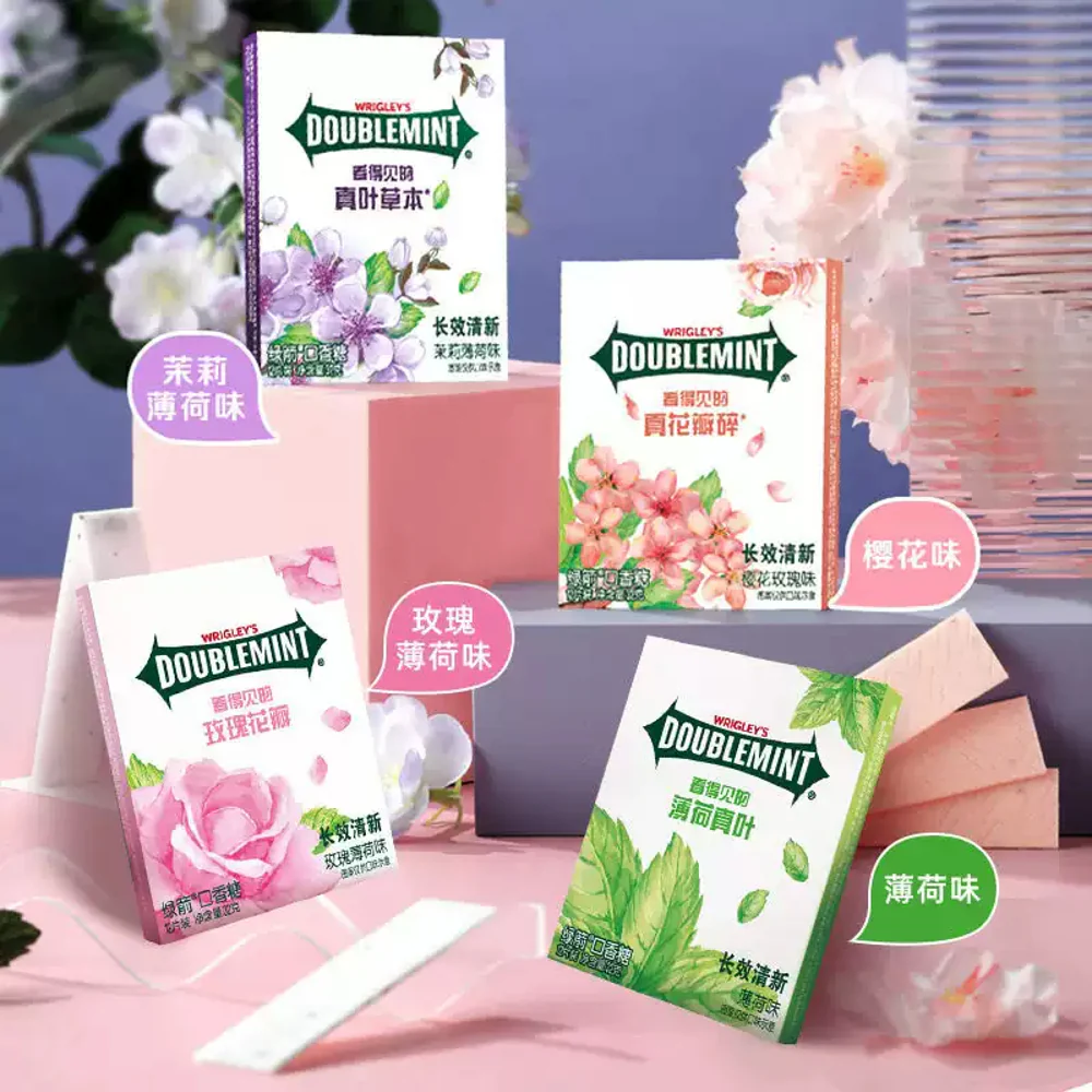 Wrigley's Doublemint Rose Mint Gum - 32g - Image 3