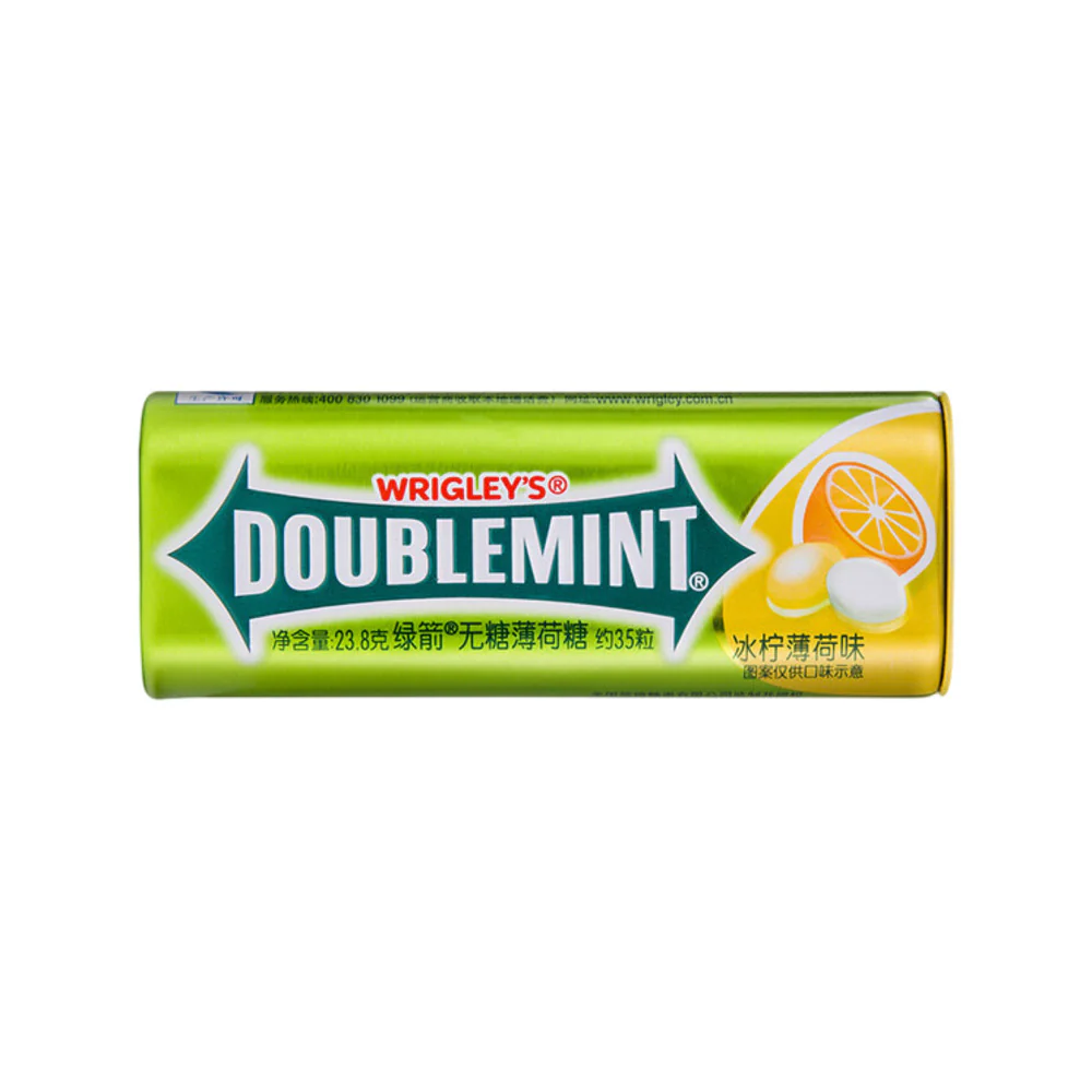 Wrigley's Doublemint Sugar-Free Mints – Icy Lemon Mint Flavour 23.8g (35 Tablets)