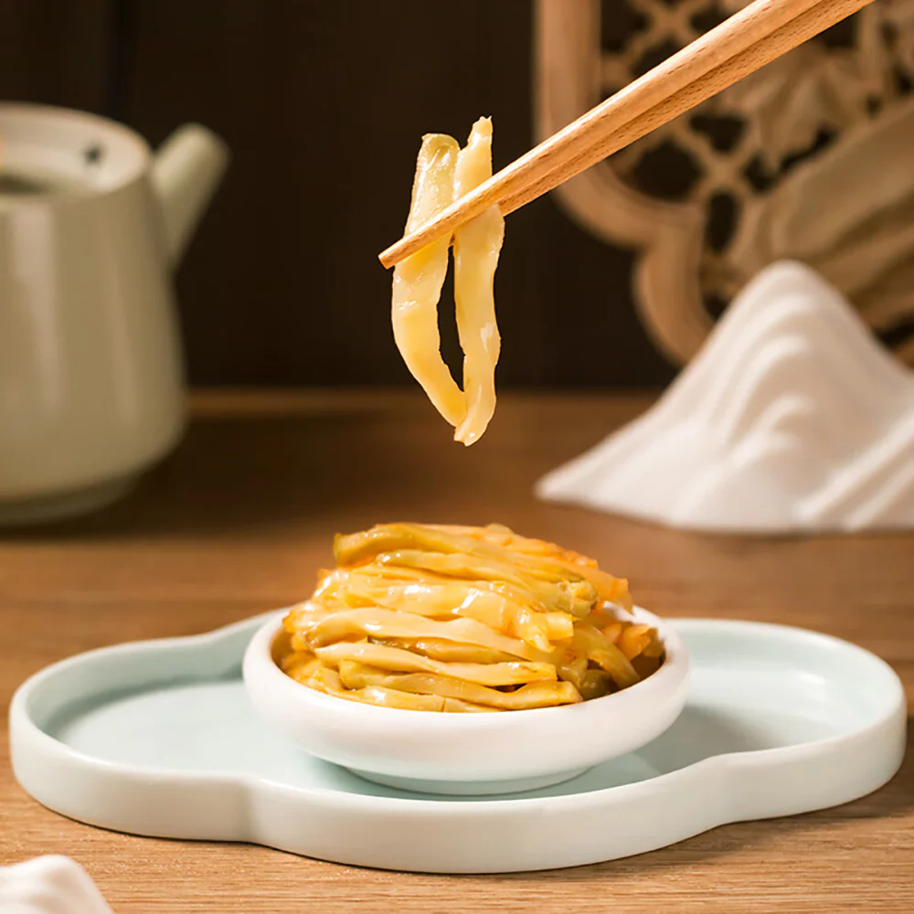 Wujiang Fresh and Crisp Pickled Mustard Shreds - 80g x 4 Packs - Image 2