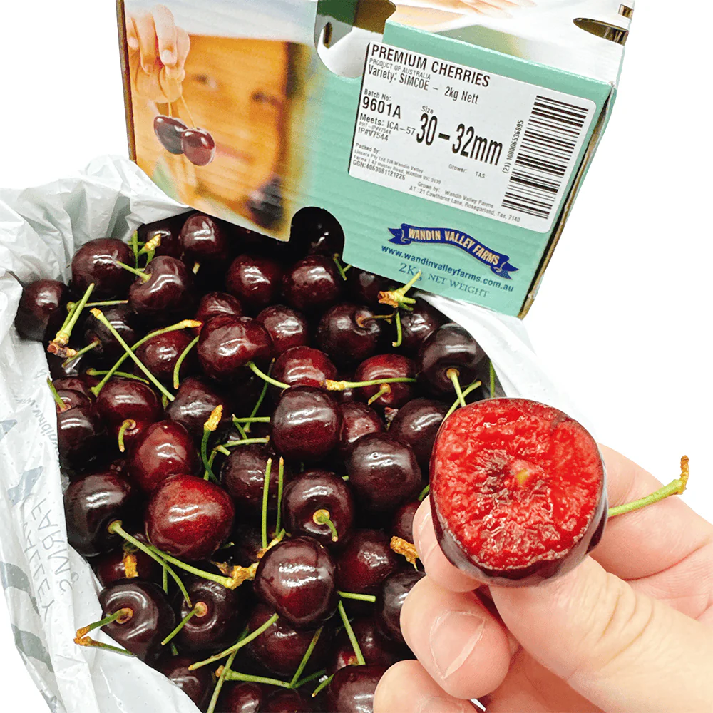WVF Tasmania Cherries 30-32mm Gift Box 2kg
