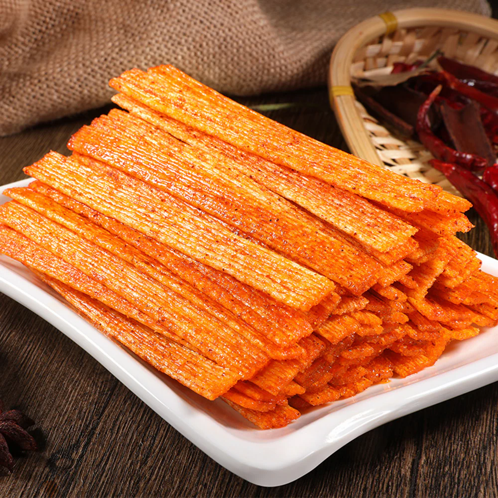 Xian Ge Spicy Crispy Strips 58g - Chinese Latiao Snack - Image 3