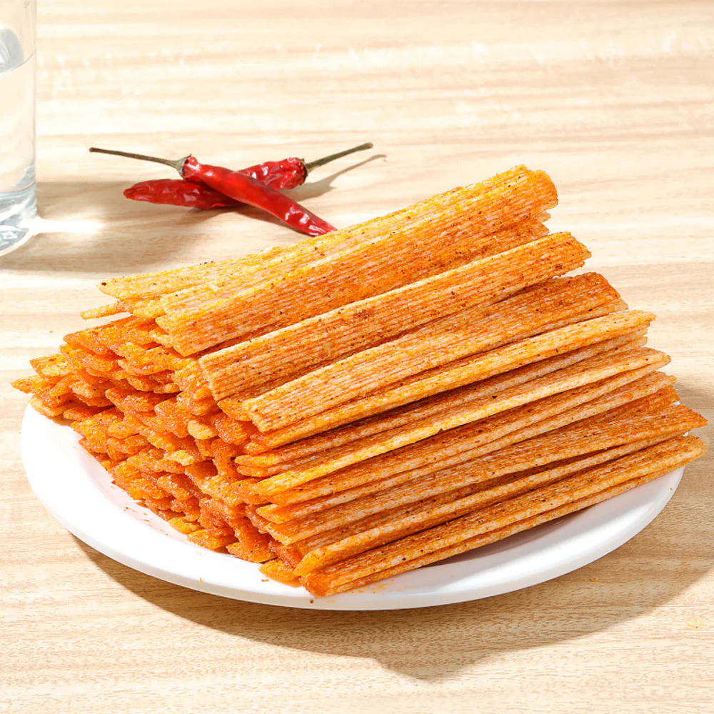 Xian Ge Spicy Crispy Strips 58g - Chinese Latiao Snack - Image 4