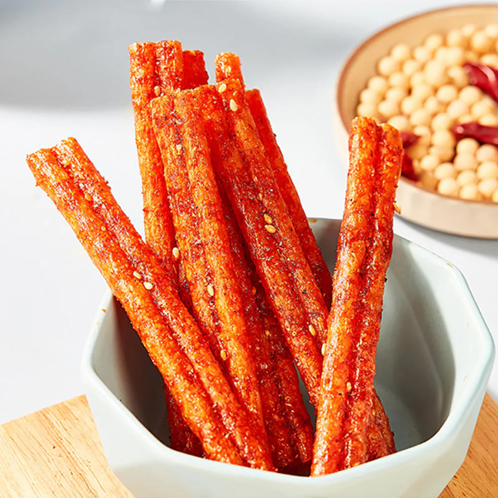 Xian Ge Spicy Gluten Strips - Hand-Torn Beef Flavor - 150g - Image 2