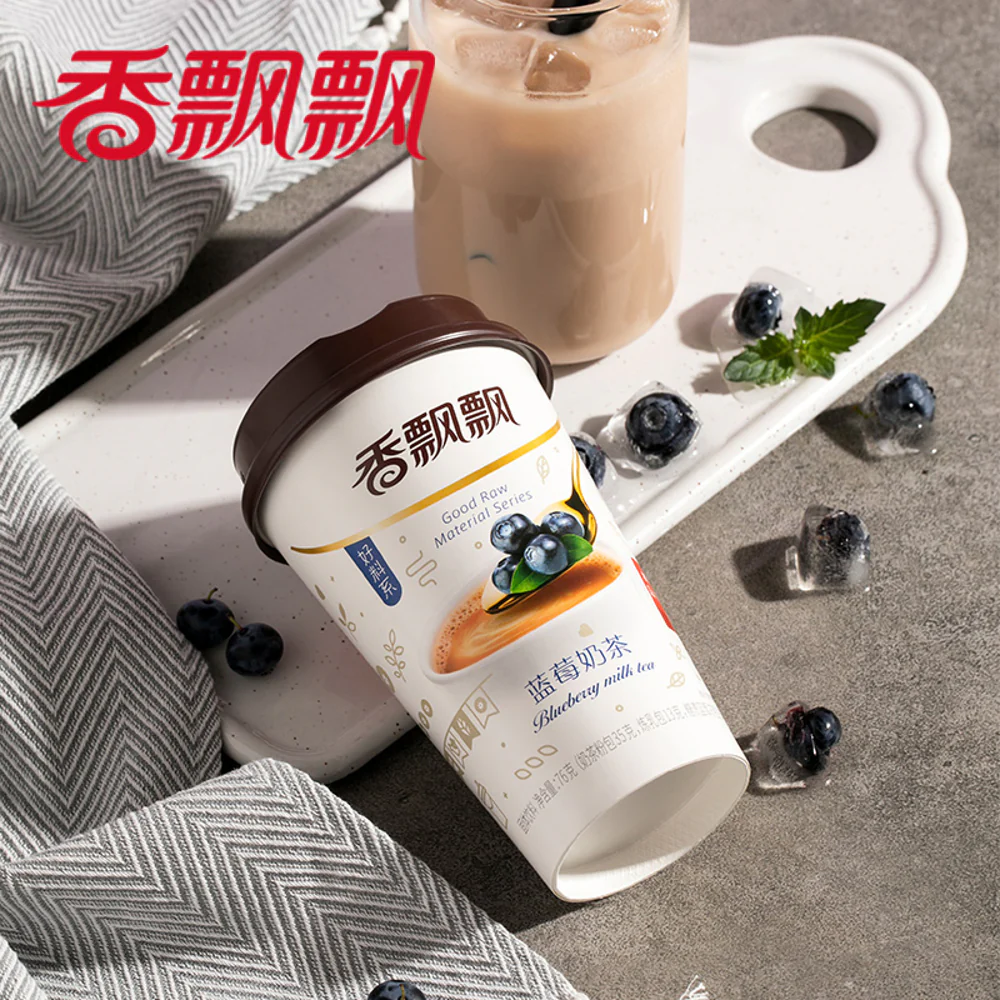 Xiang Piao Piao Blueberry Milk Tea – Instant Creamy Fruit-Flavoured Drink 76g - Image 2
