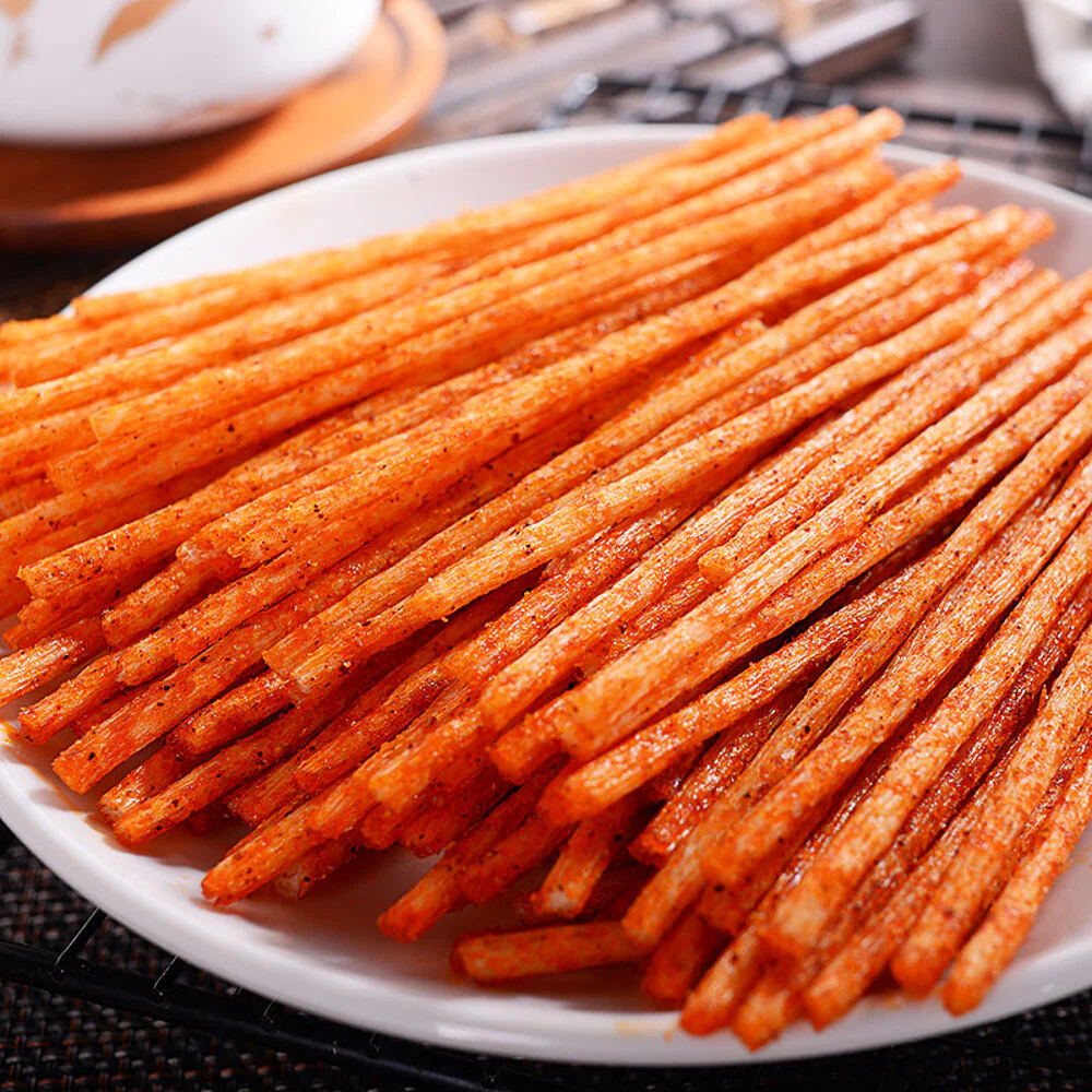 Xiange Spicy Mini Crunch Sticks 58g – Chinese Spicy Snack Sticks - Image 2