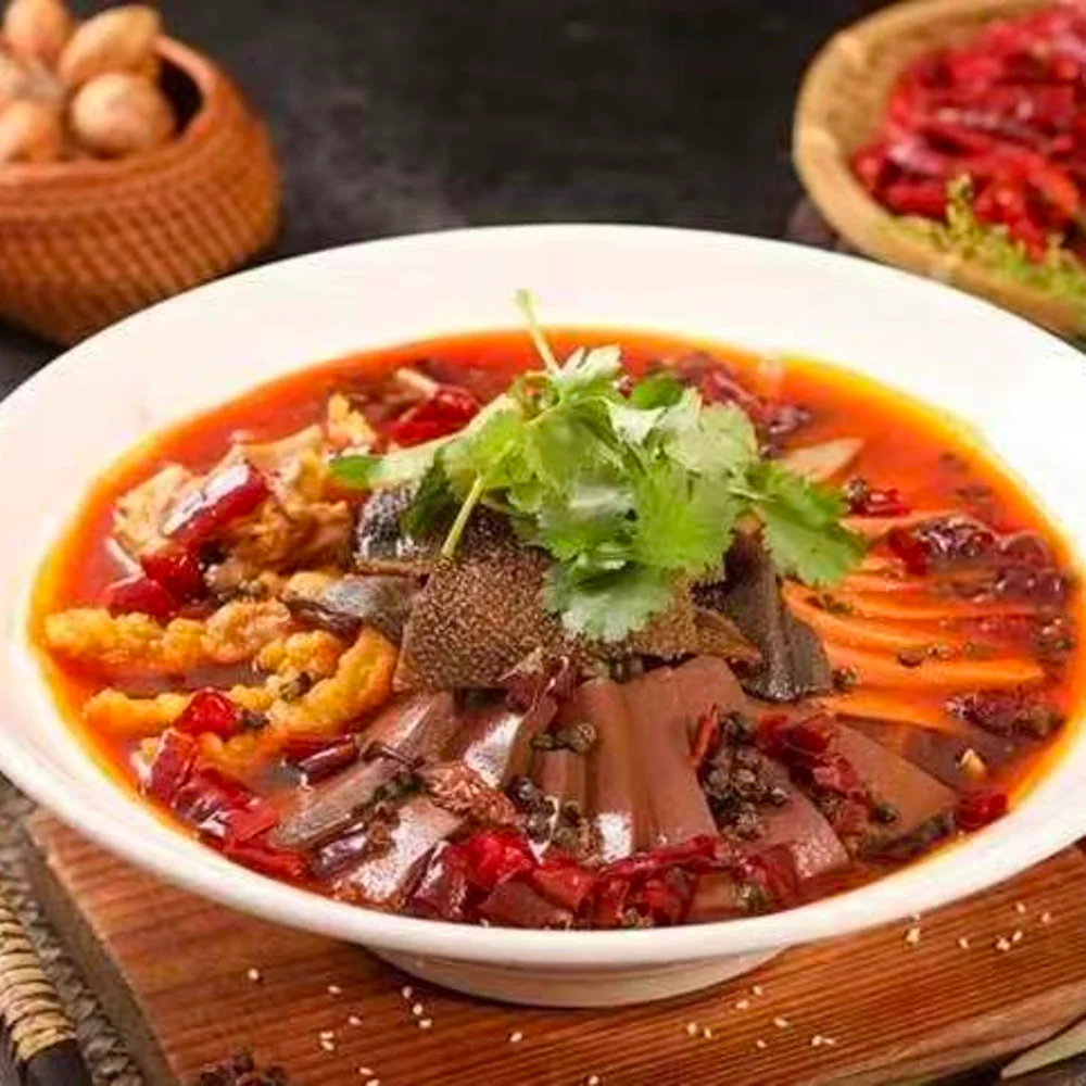 Xiangjiuji Spicy Mao Xue Wang Hotpot 600g - Sichuan Spicy Offal & Duck Blood Stew