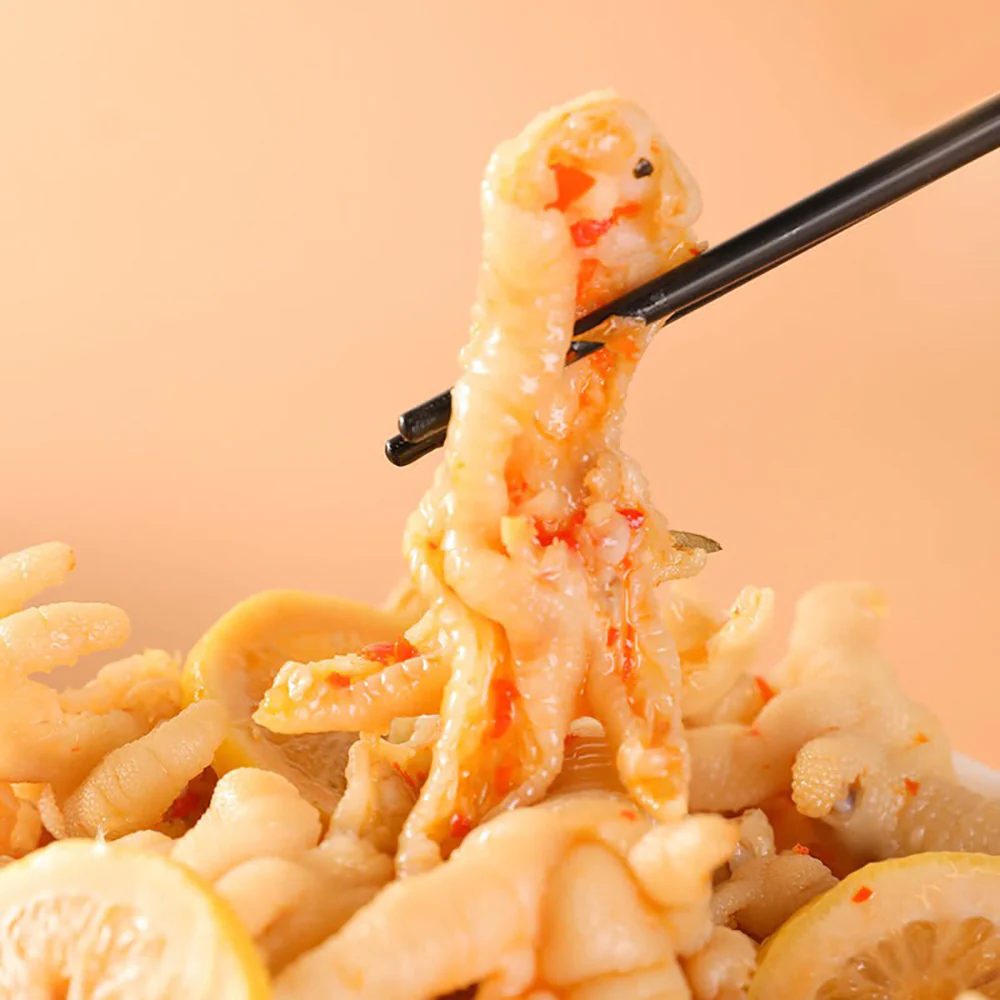 Xiao Hu Duck Lemon Spicy Boneless Chicken Feet - 580g - Image 2
