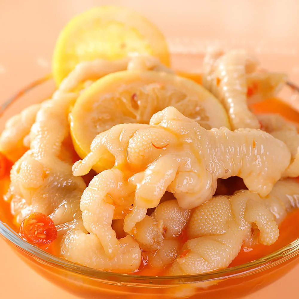 Xiao Hu Duck Lemon Spicy Boneless Chicken Feet - 580g - Image 4