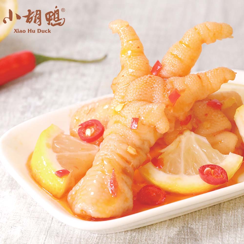 Xiao Hu Duck Spicy Boneless Chicken Claw Snack with Lemon Taste - 90g - Image 2