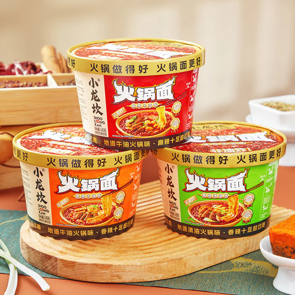 Xiao Long Kan Spicy Clear Oil Hot Pot Noodles - 145g Bowl - Image 4