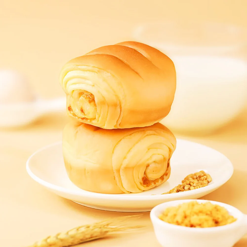 Xiaobai Soft Heart Meat Floss Breakfast Bread - 6 Pieces, 270g - Image 2