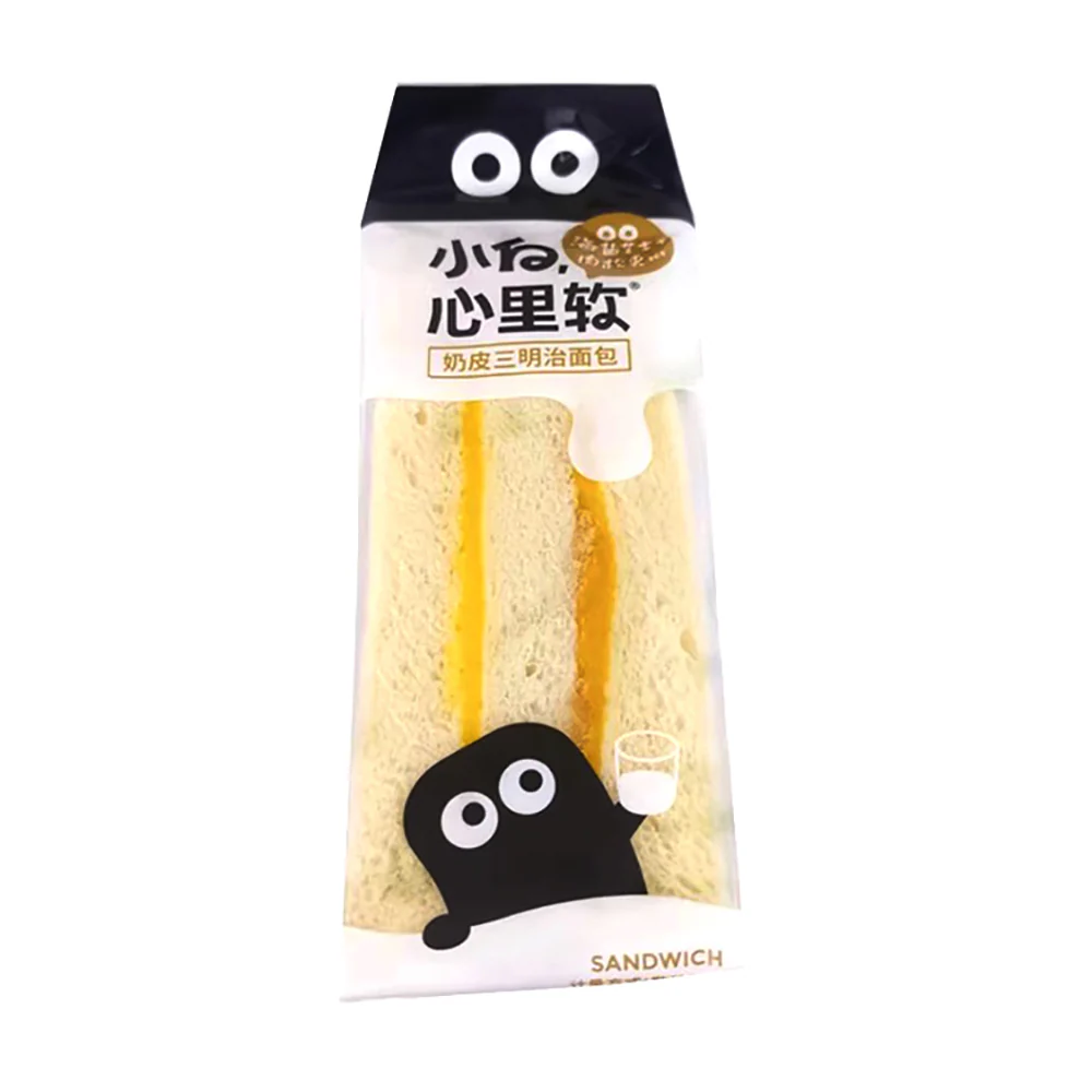 Xiaobai Soft Heart Milk Sandwich Bread with Sea Salt Cheese and Pork Floss Filling - 65g