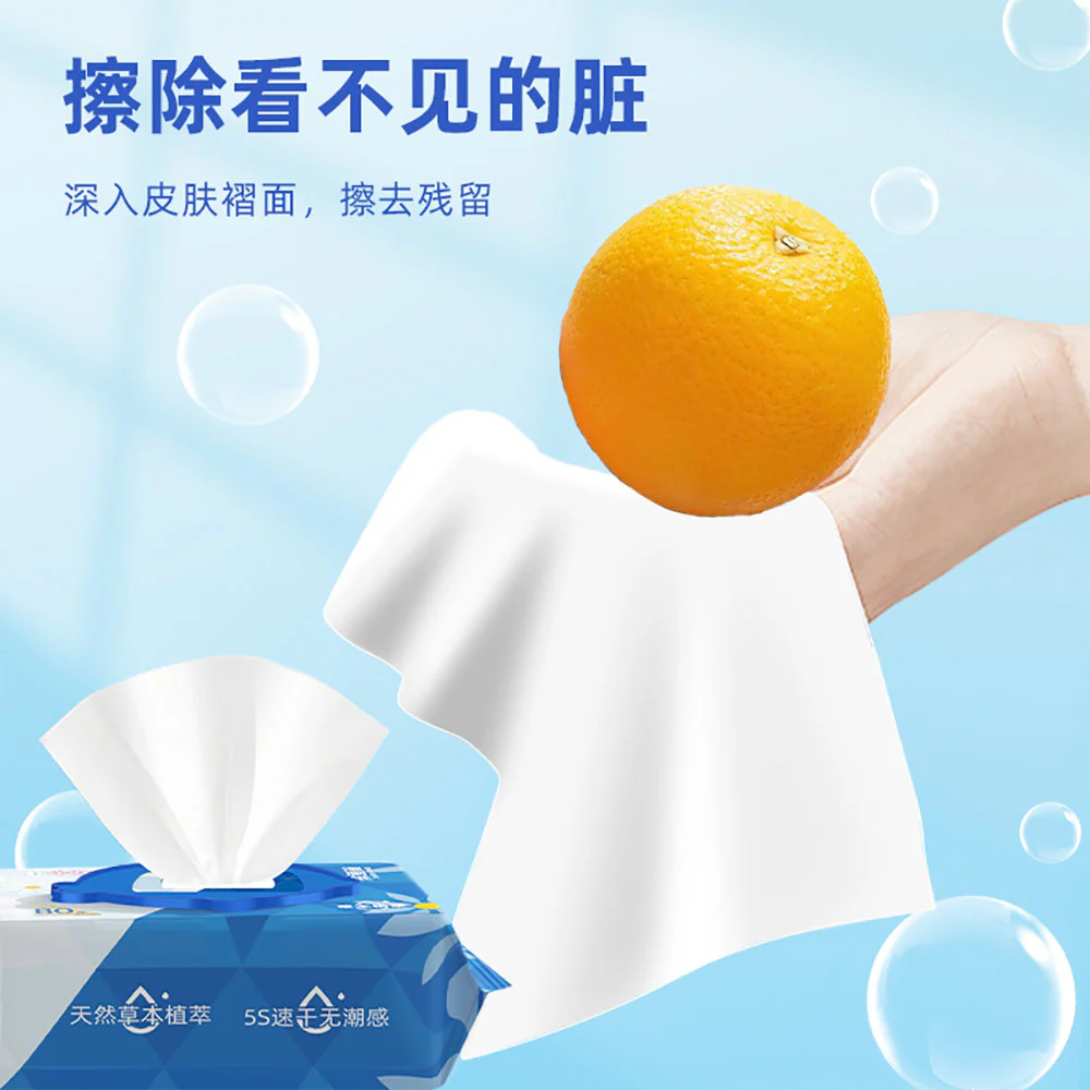 Xiaodingdong Herbal Flushable Moist Toilet Wipes – 80 Wipes × 3 Packs - Image 3
