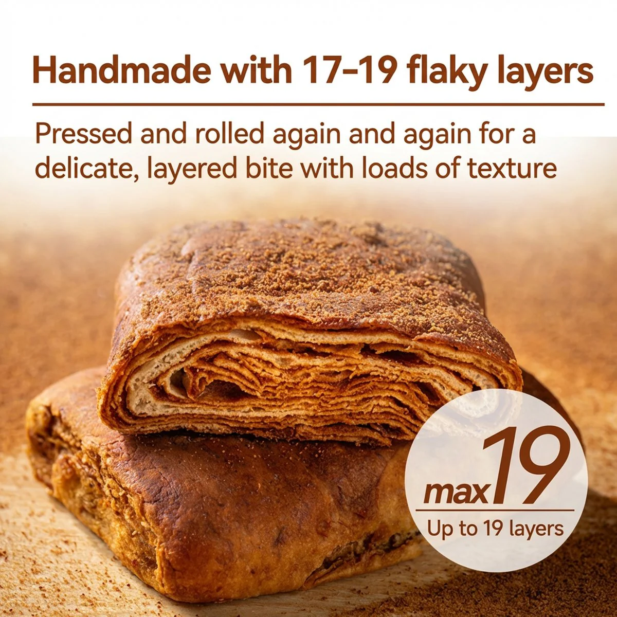 Xibei Mongolian-Style Handmade Brown Sugar Layered Pastry 120g - Image 4