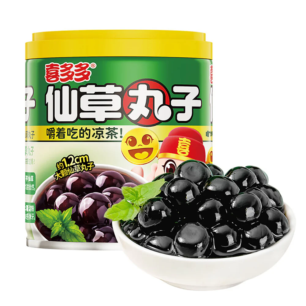 Xiduoduo Grass Jelly Balls - 200g x 12 Cans/Box - Image 5