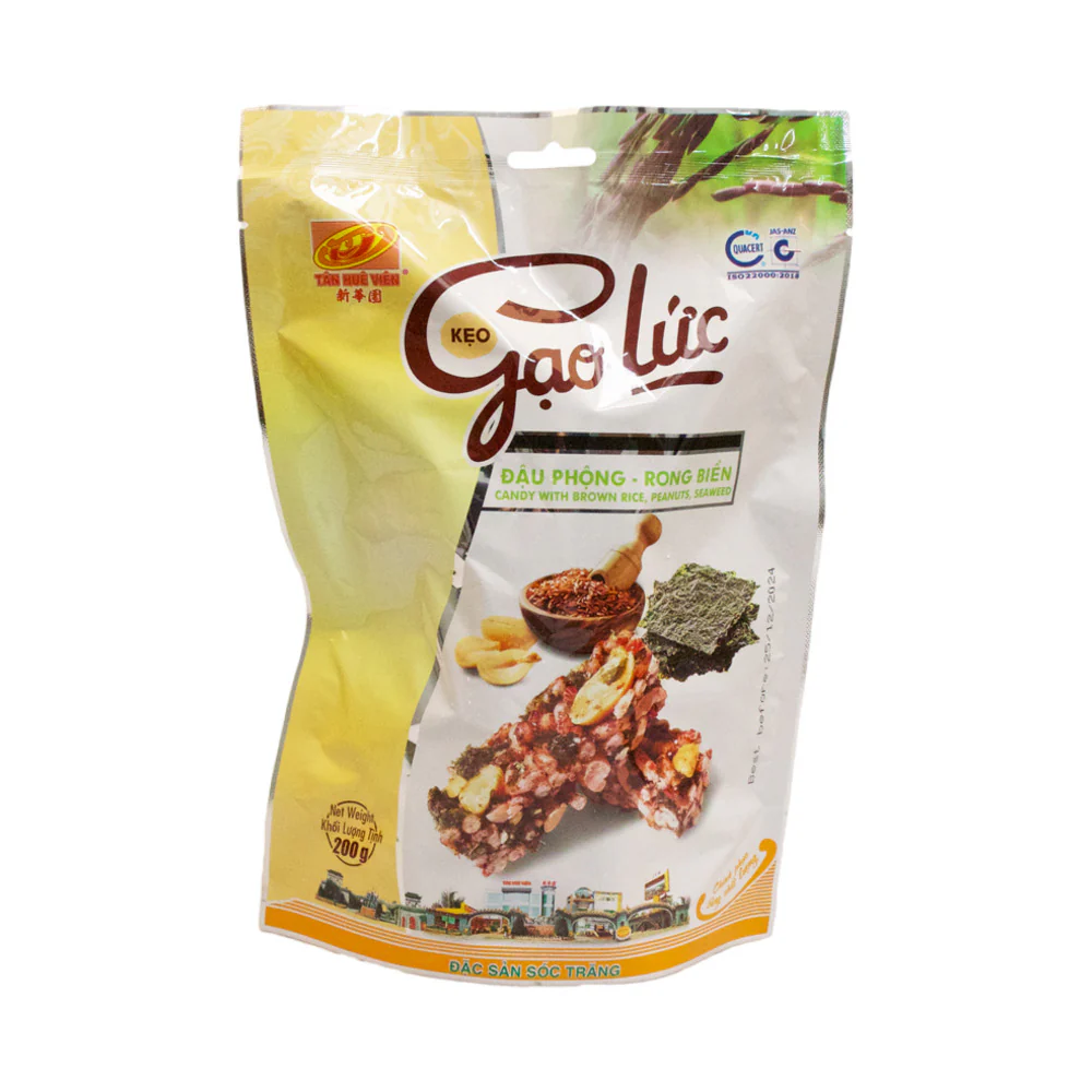Xin Hua Yuan Brown Rice Peanut Seaweed Candy - 200g