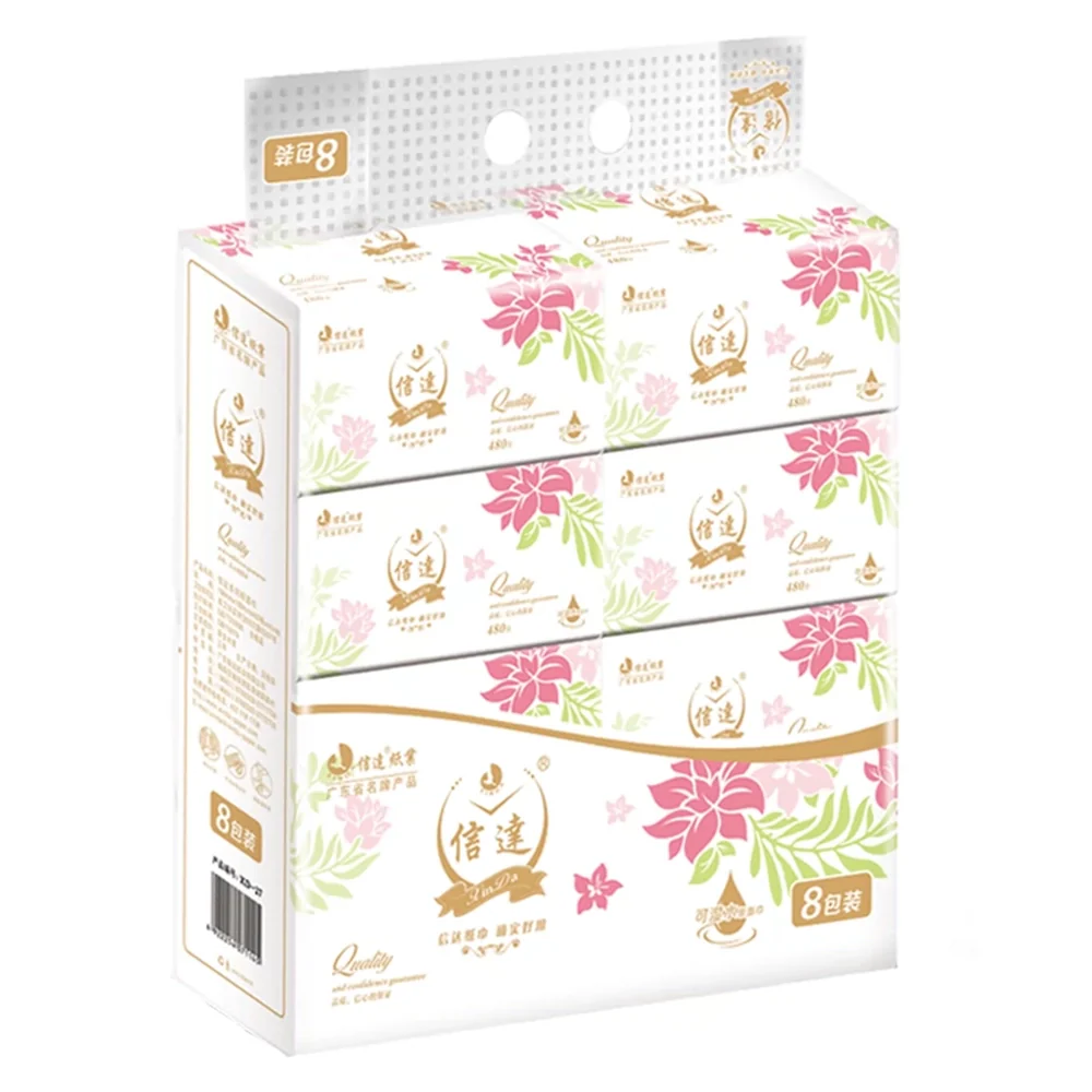 Xinda 4-Ply Water-Resistant Tissue Paper - 120 Sheets x 8 Packs - Image 2