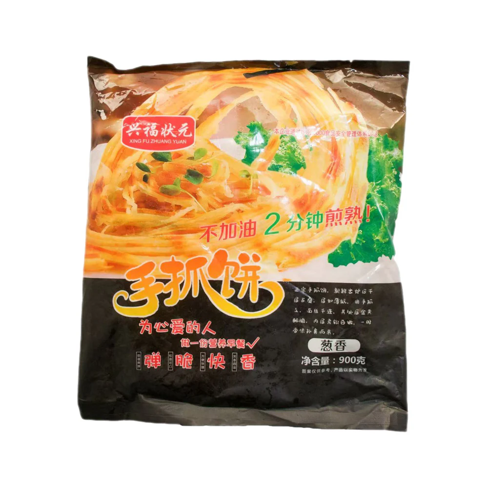 Xing Fu Zhuang Yuan Frozen Hand-Grab Scallion Pancakes – Original & Spring Onion Flavours Assorted 900g - Chinese Layered Paratha Ready in 2 Minutes - Image 2