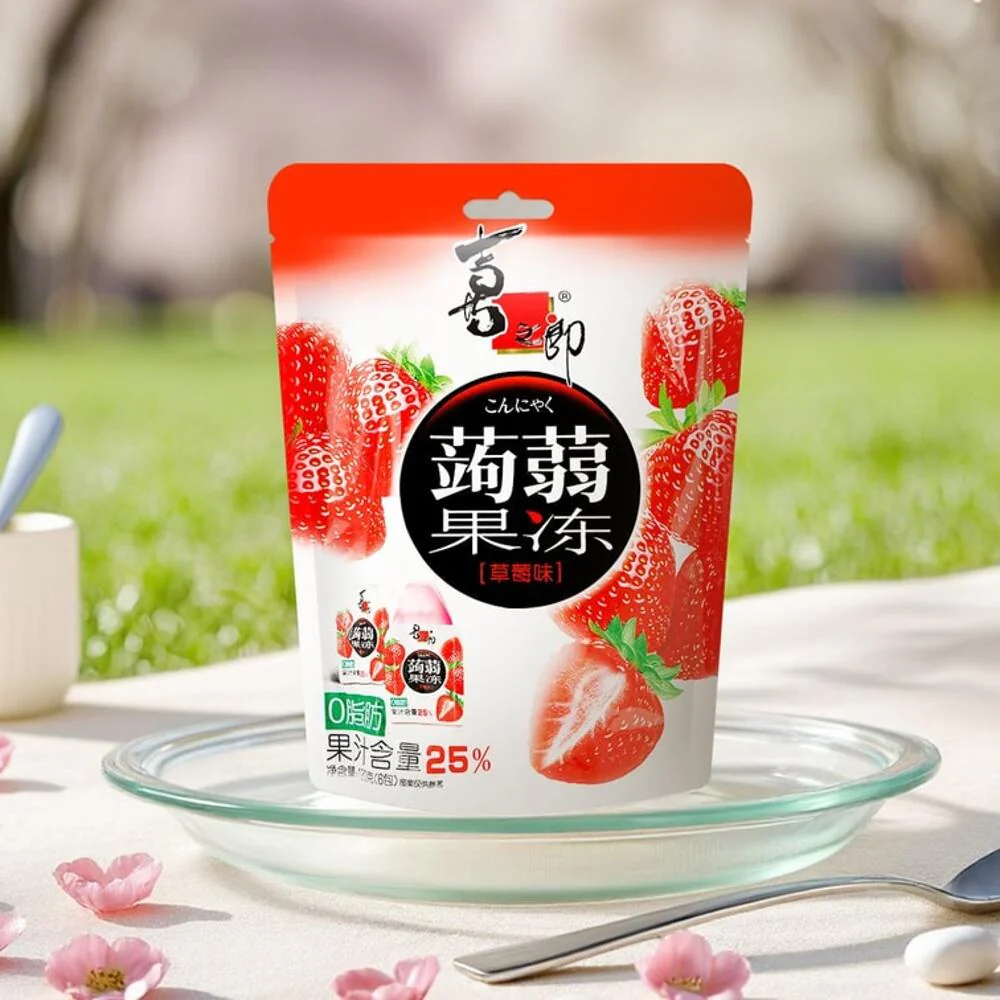 Xizhilang Strawberry Konjac Jelly 120g - Konnyaku Jelly Squeeze Pouch - Image 2